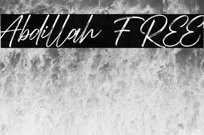 Abdillah FREE Font examples