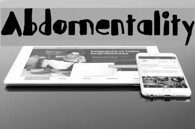 Abdomentality Font examples