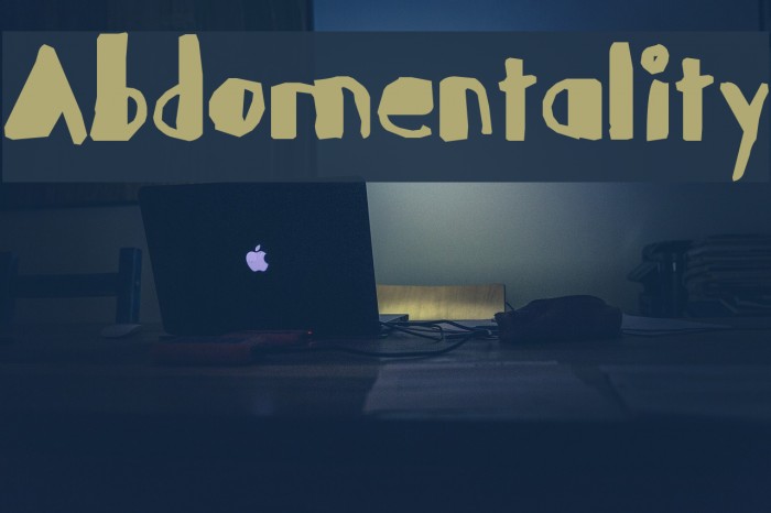 Abdomentality Шрифта examples