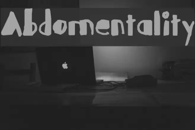 Abdomentality Font examples