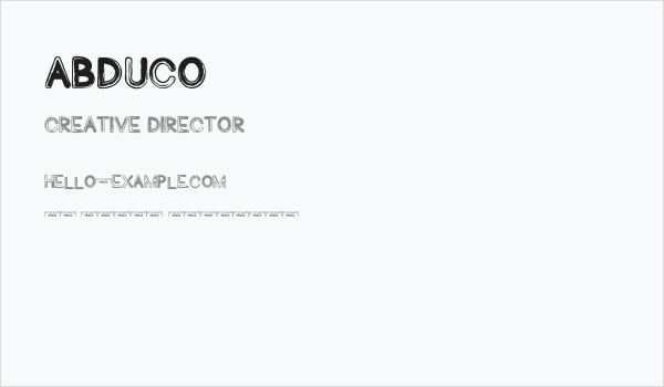 Abduco Business Card