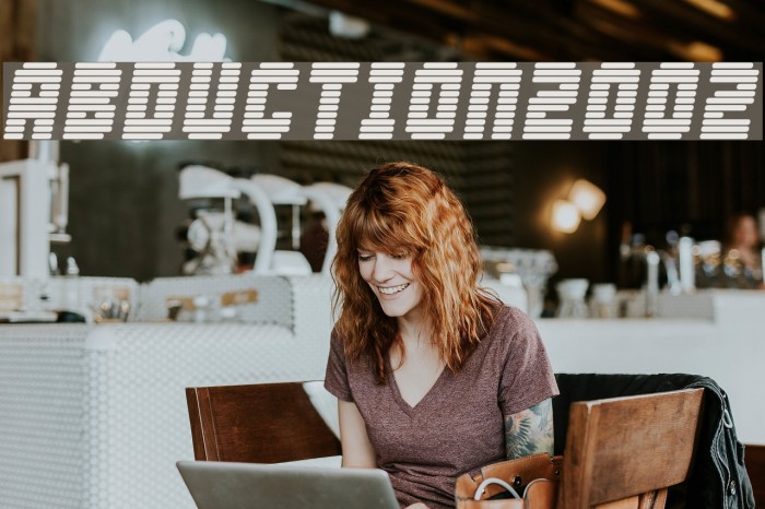 Abduction2002 Шрифта examples