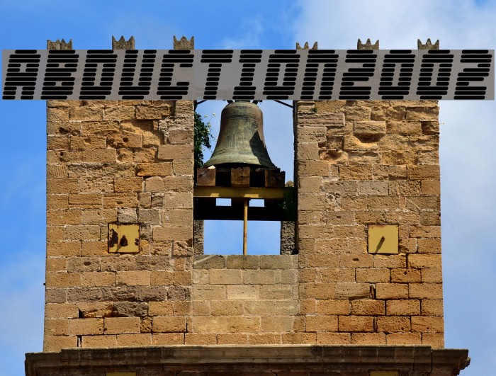 Abduction2002 Шрифта examples