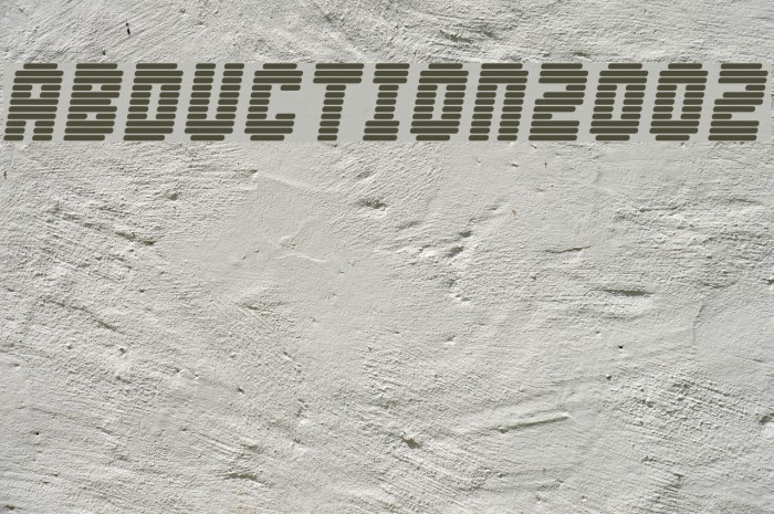 Abduction2002 Шрифта examples