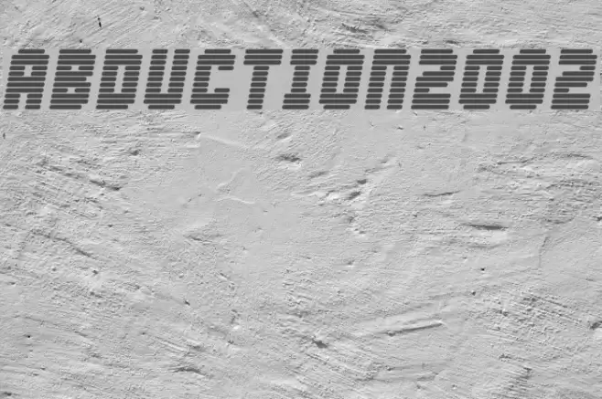 Abduction2002 Schriftart examples