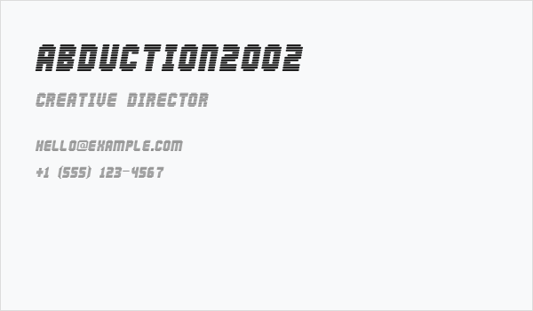 Abduction2002 Business Card
