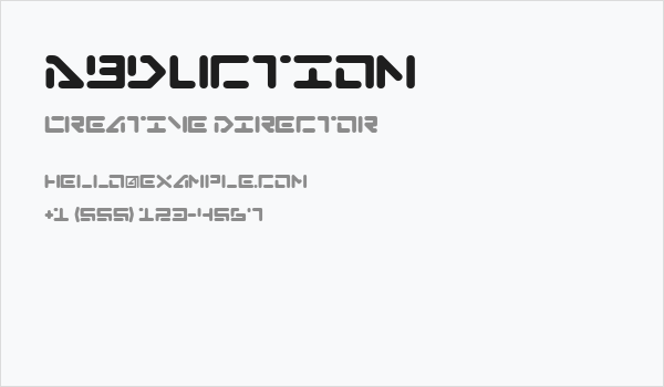 Abduction Business Card