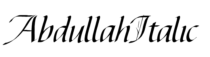 Abdullah Italic  Frei Schriftart Herunterladen