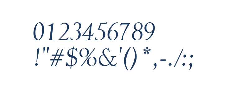 Abdullah Italic Other Characters