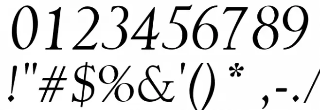 Abdullah Italic Font OTHER CHARS