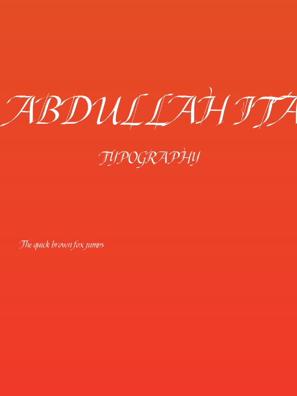 Abdullah Italic Poster