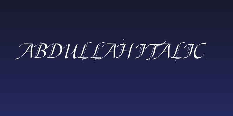 Abdullah Italic Social Header