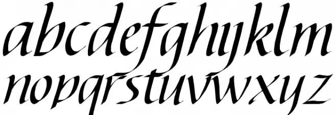 Abdullah Italic Font LOWERCASE