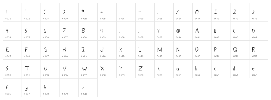 Abe Regular Character Map