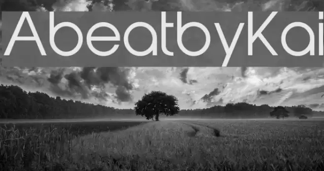 AbeatbyKai Font examples