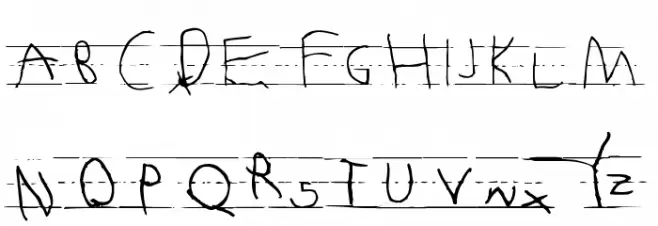 Abecedarian Schriftart Groß
