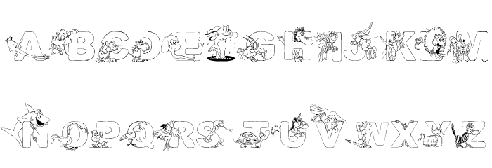AbecedarianZoo Font LOWERCASE