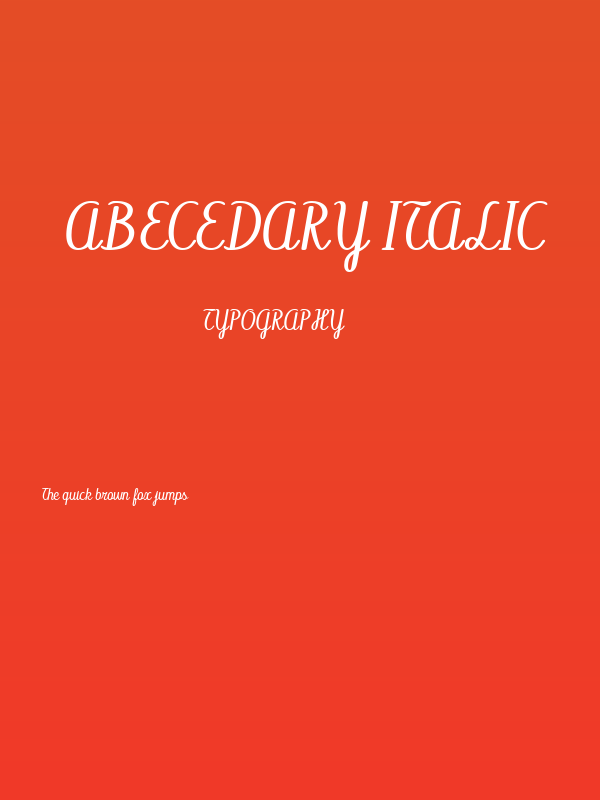 Abecedary Italic Poster