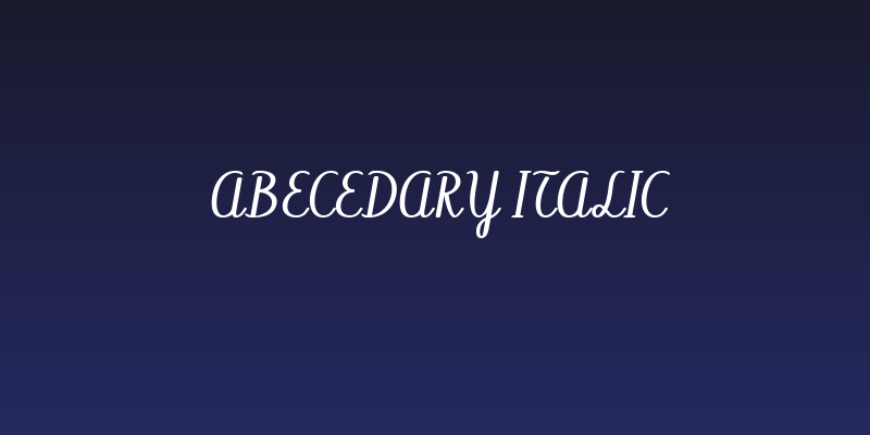Abecedary Italic Social Header