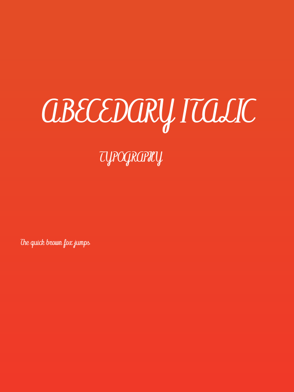 Abecedary Italic Poster