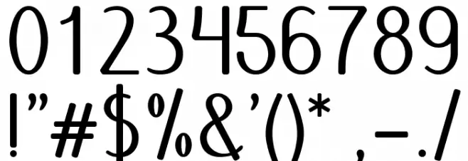 Abecedary Regular Font OTHER CHARS