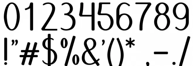 Abecedary Regular Font OTHER CHARS