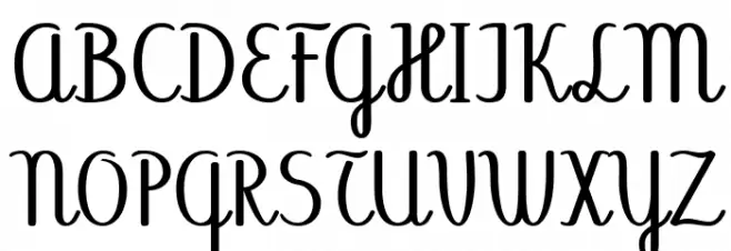 Abecedary Regular फ़ॉन्ट अपरकेस