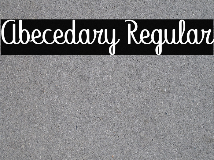 Abecedary Regular Font examples