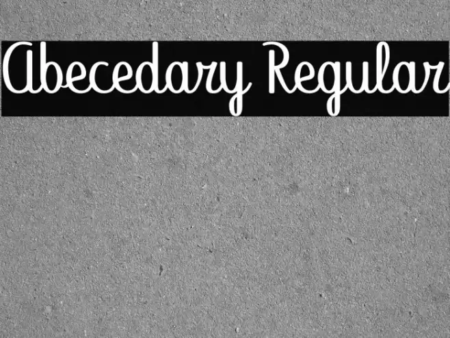 Abecedary Regular Font examples