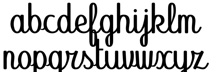 Abecedary Regular Font LOWERCASE
