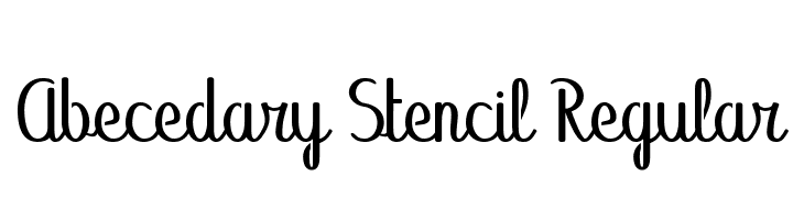 Abecedary Stencil Regular  font caratteri gratis