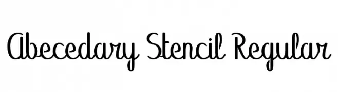 Abecedary Stencil Regular  免费字体下载