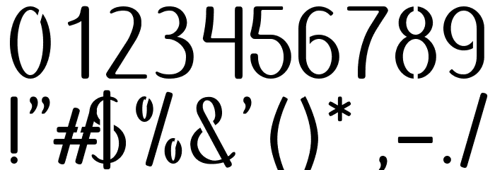 Abecedary Stencil Regular Font OTHER CHARS