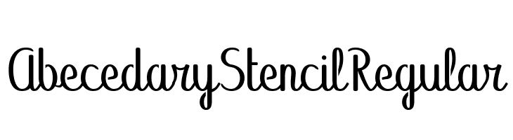 Abecedary Stencil Regular  les polices de caractères gratuit tlcharger