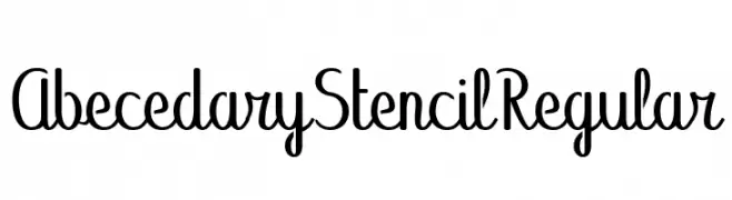 Abecedary Stencil Regular  免费字体下载