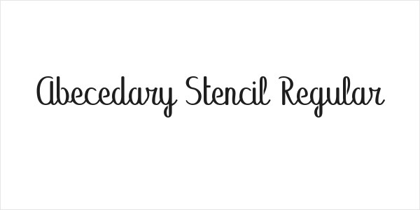 Abecedary Stencil Regular Logo