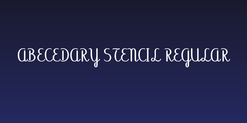 Abecedary Stencil Regular Social Header