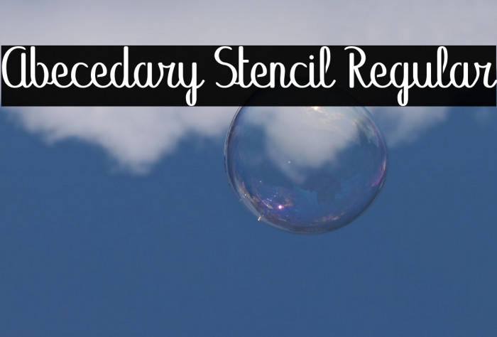 Abecedary Stencil Regular Font examples