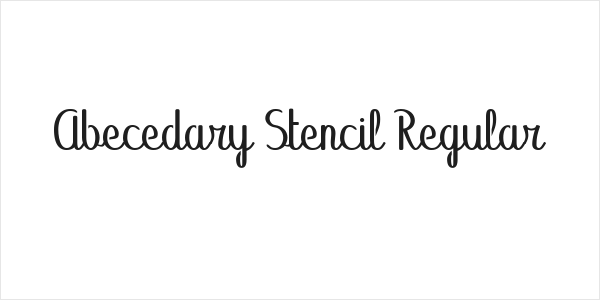 Abecedary Stencil Regular Logo