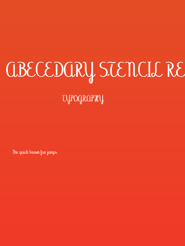 Abecedary Stencil Regular Poster
