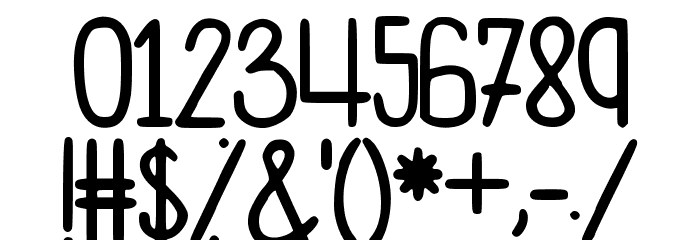 AbegPrettyLindaCute フォント その他の文字