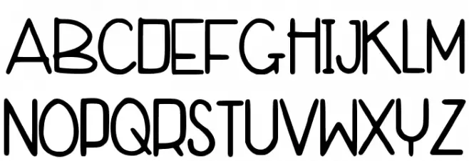 AbegPrettyLindaCute フォント 大文字