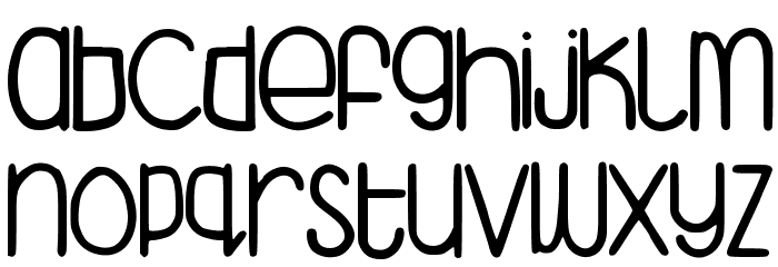 AbegPrettyLindaCute フォント 小文字