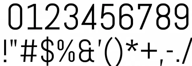 Abel Regular Font OTHER CHARS