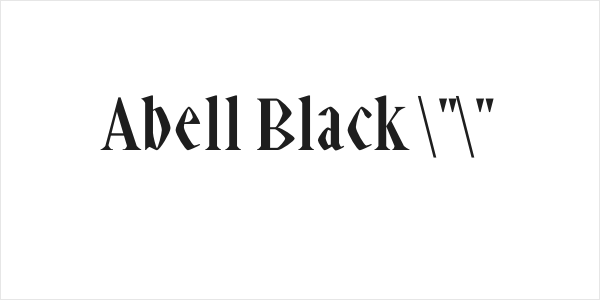 Abell Black "" Logo