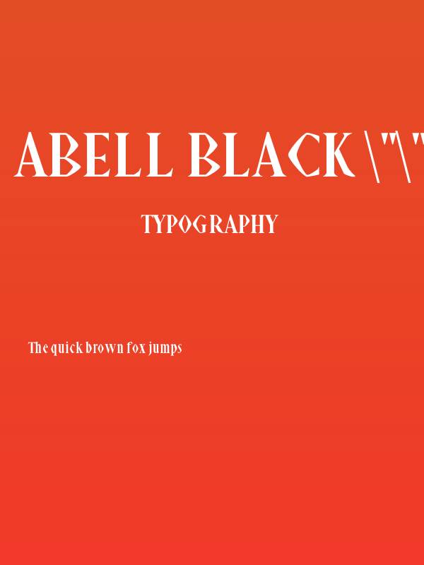 Abell Black "" Poster