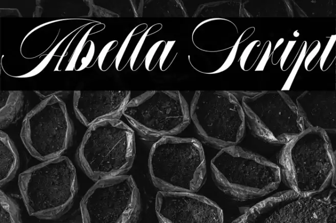 Abella Script Шрифта examples