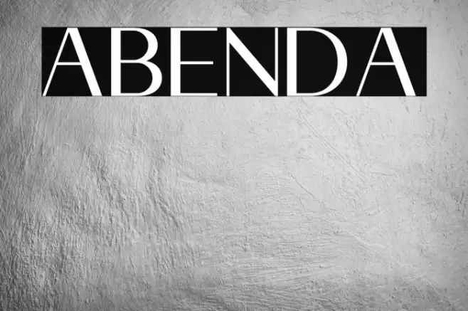 Abenda Schriftart examples