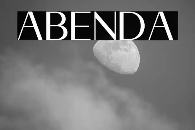 Abenda Schriftart examples