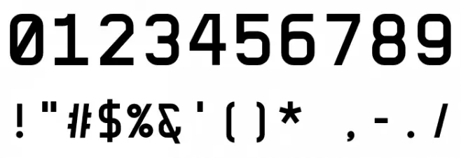 Aber Mono Bold Font OTHER CHARS